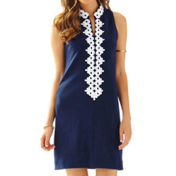 Lilly Pulitzer Navy Blue Callista Shift Dress - Picture 4 of 5